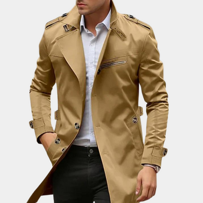 Lightweight Men's Summer Trench Coat - VibreMode
