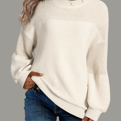 Women's Textured Crewneck Sweater Oversized
