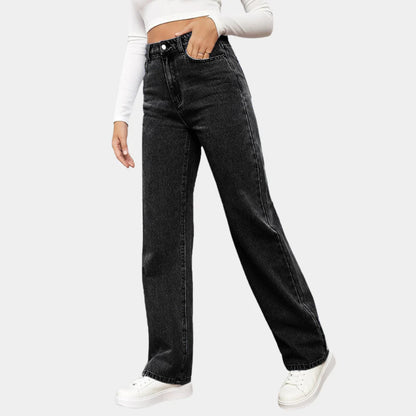Women's Baggy Jeans Casual Cotton Blue - VibreMode
