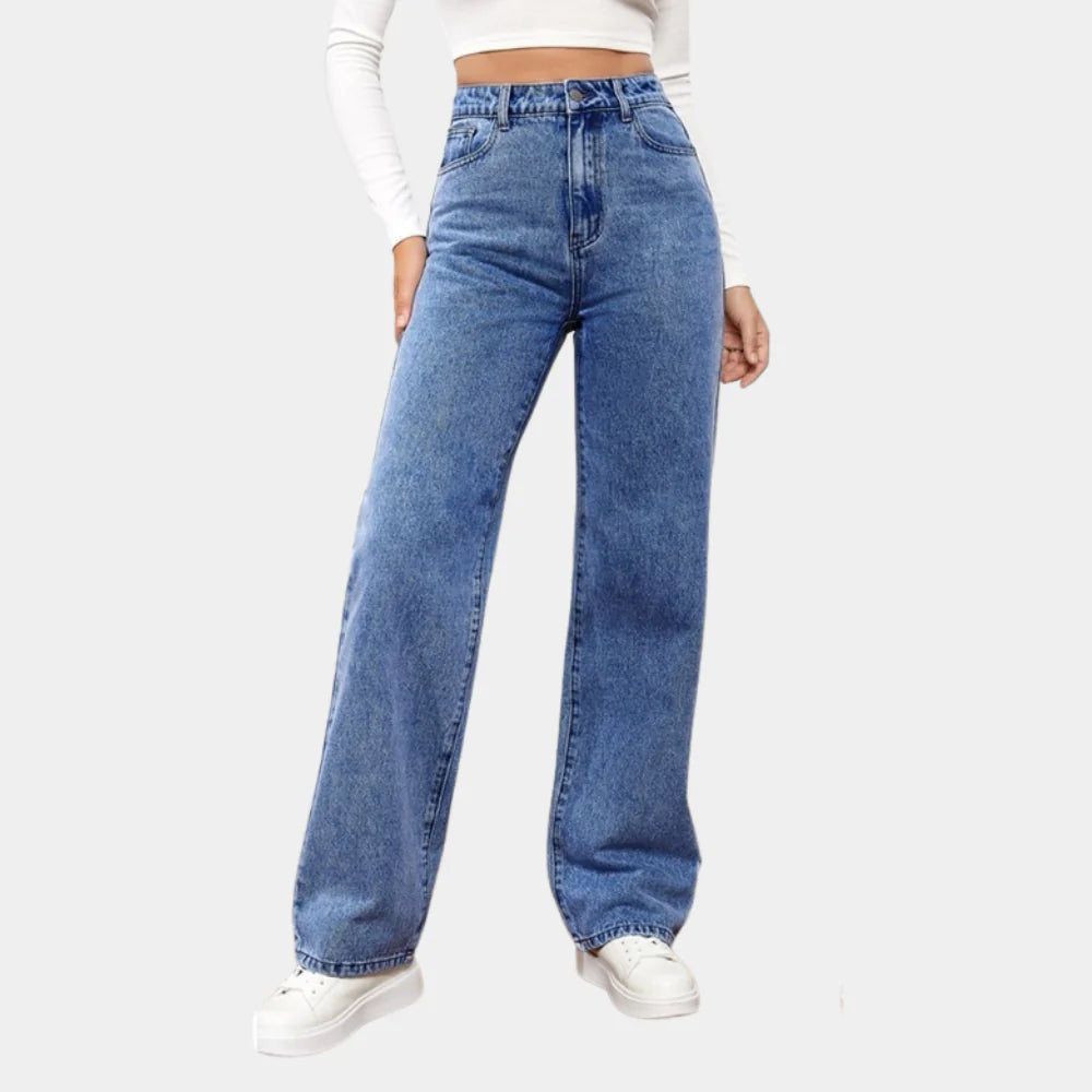 Women's Baggy Jeans Casual Cotton Blue