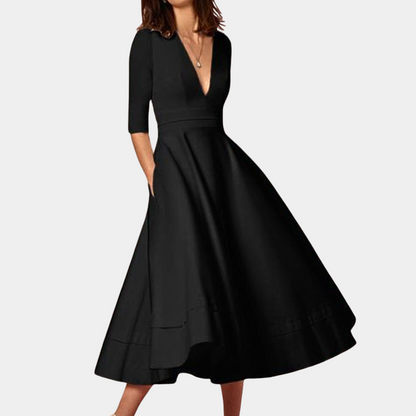 Chic Women's Flared Knee Length Dress