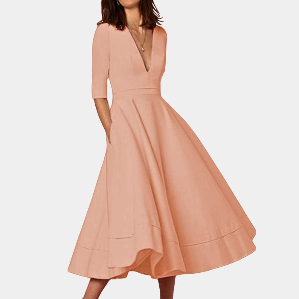 Chic Women's Flared Knee Length Dress
