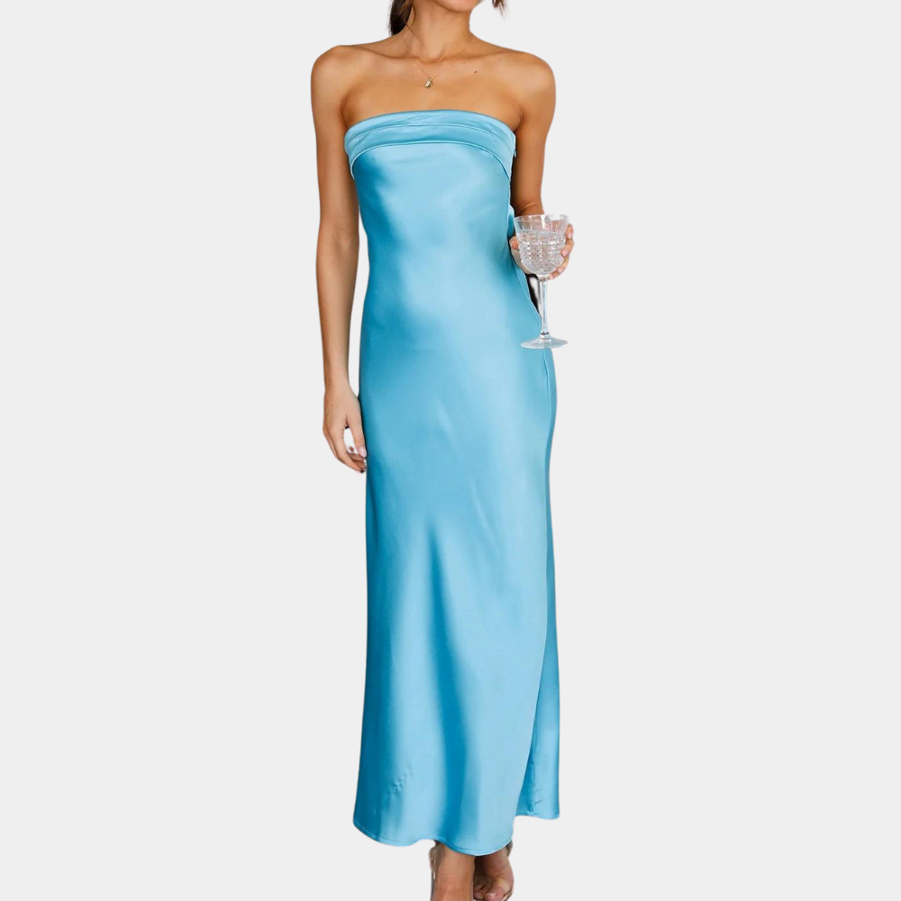 Women's Strapless Evening Dress - VibreMode