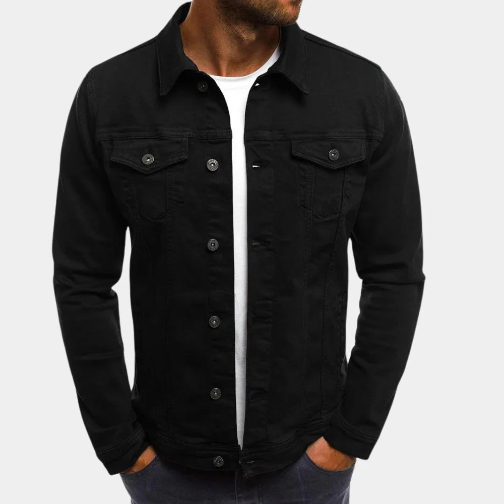 Men's Denim Jacket Casual Comfortable Blue