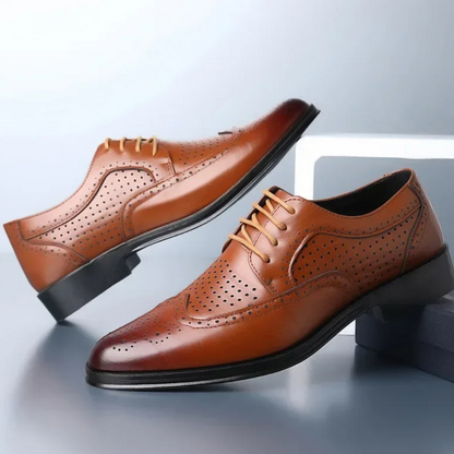 Men's Leather Oxford Shoes Formal Black