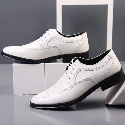 Men's Leather Oxford Shoes Formal Black