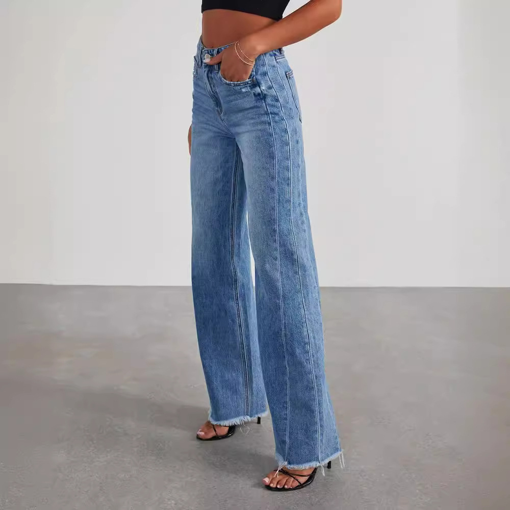 Comfortable Women's Relaxed Fit High Waist Jeans