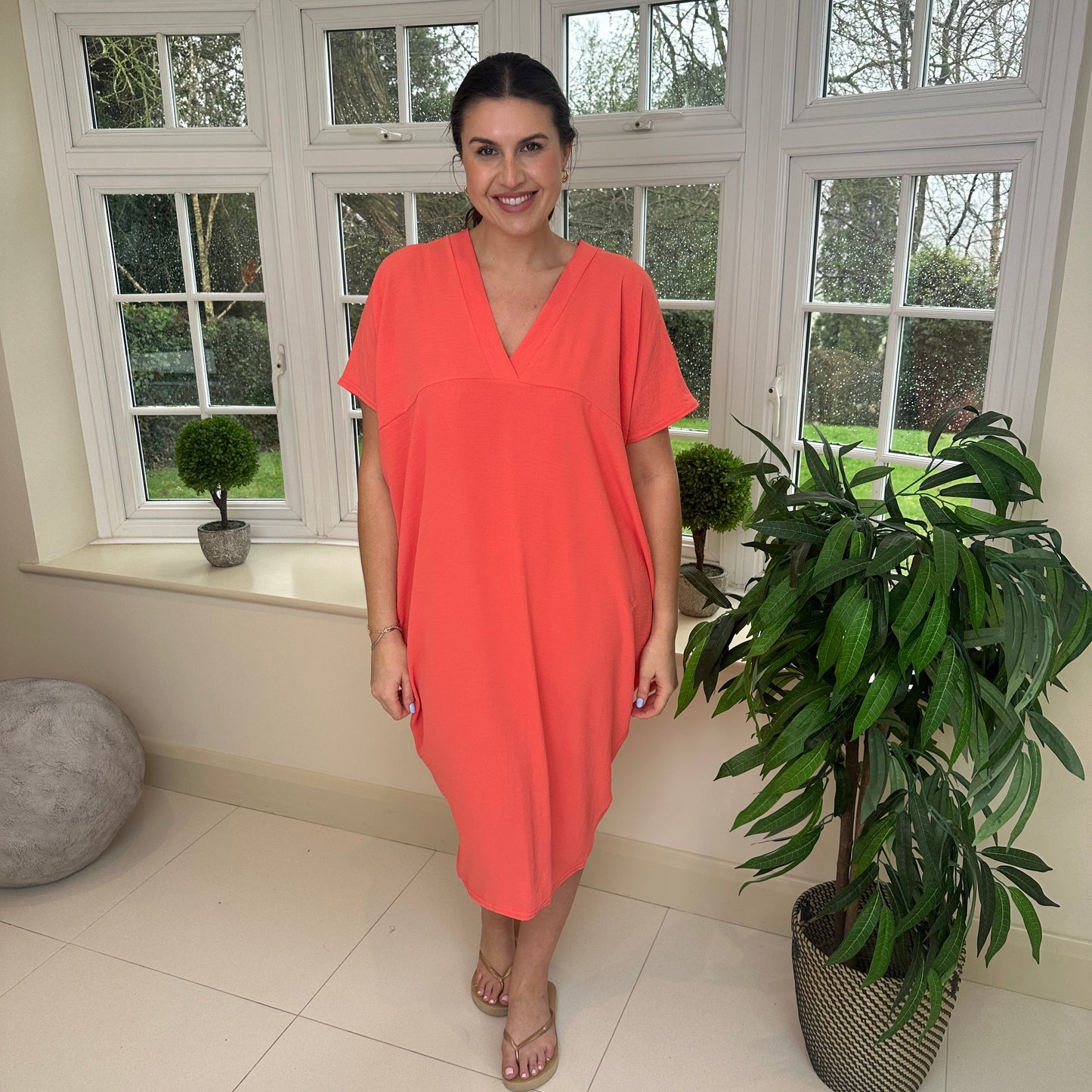 Chic V-neck Sundress for Women