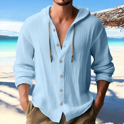 Men's Hooded Long Sleeve Shirt