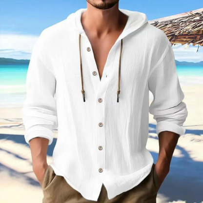 Men's Hooded Long Sleeve Shirt