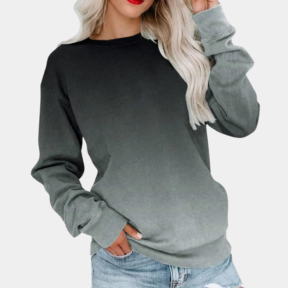Women's Lightweight Breathable Sweatshirt Gradient Pattern - VibreMode