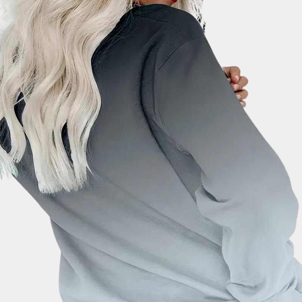 Women's Lightweight Breathable Sweatshirt Gradient Pattern