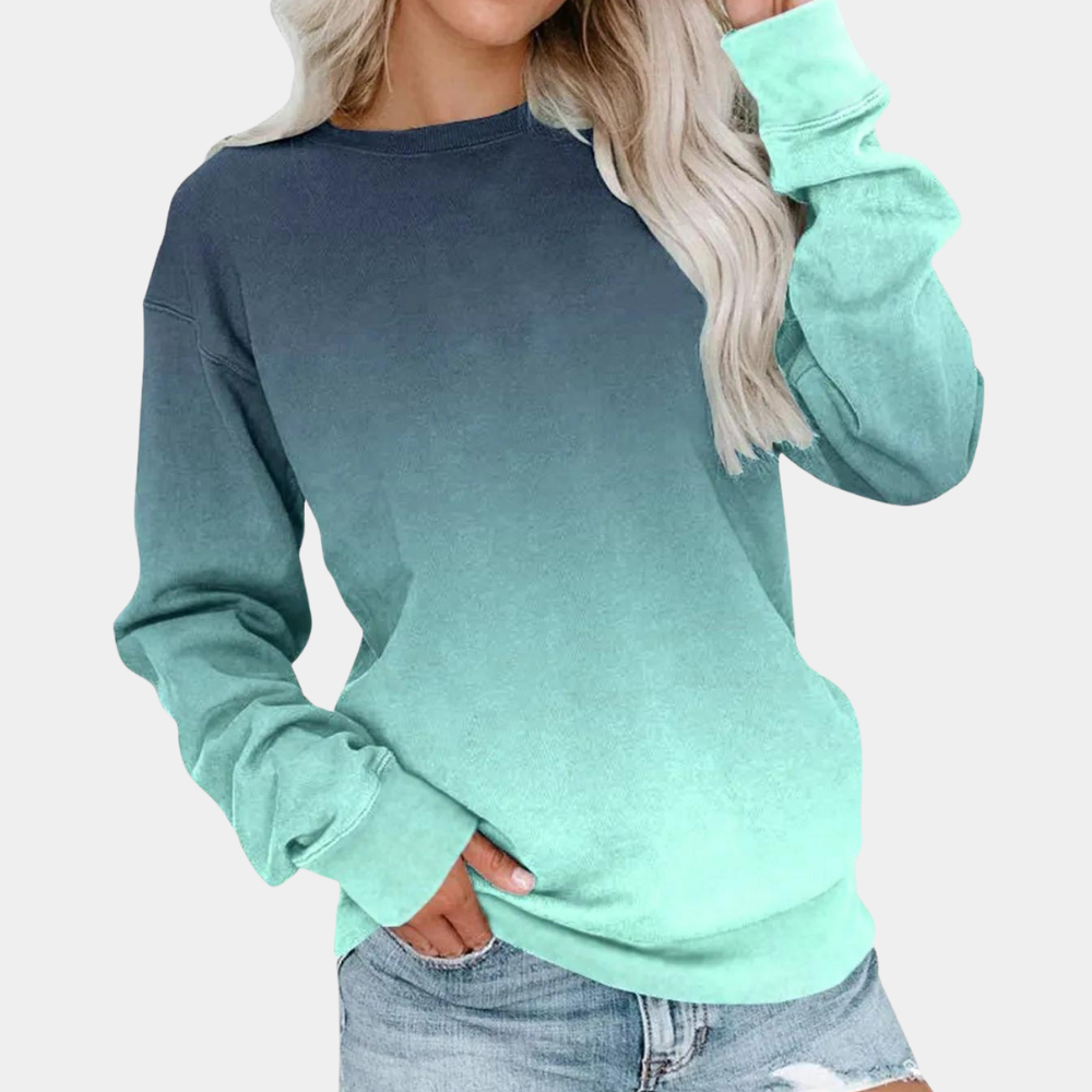 Women's Lightweight Breathable Sweatshirt Gradient Pattern