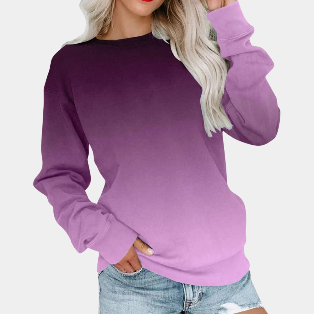 Women's Lightweight Breathable Sweatshirt Gradient Pattern