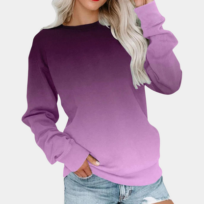 Women's Lightweight Breathable Sweatshirt Gradient Pattern