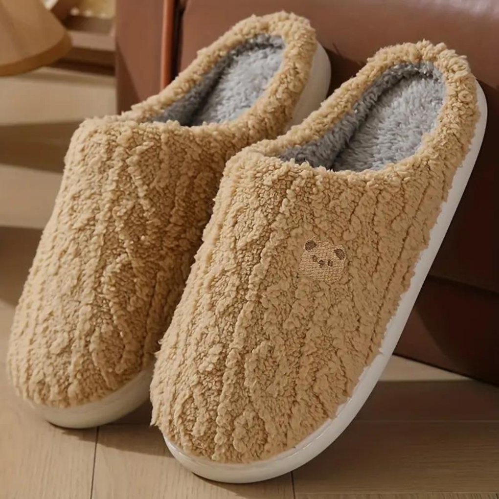Women's Fluffy Bear Slippers Comfortable Warm