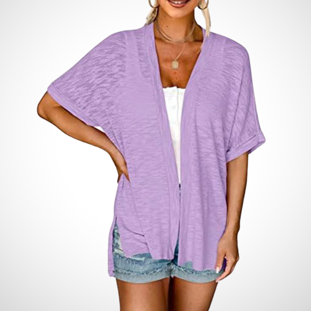 Chic Lightweight Short Sleeve Open Cardigan