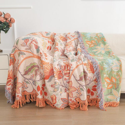 Rustic Floral Throw Blanket