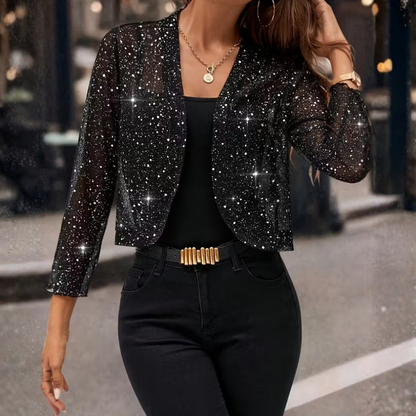 Women's Sequin Cardigan Jacket Glitter