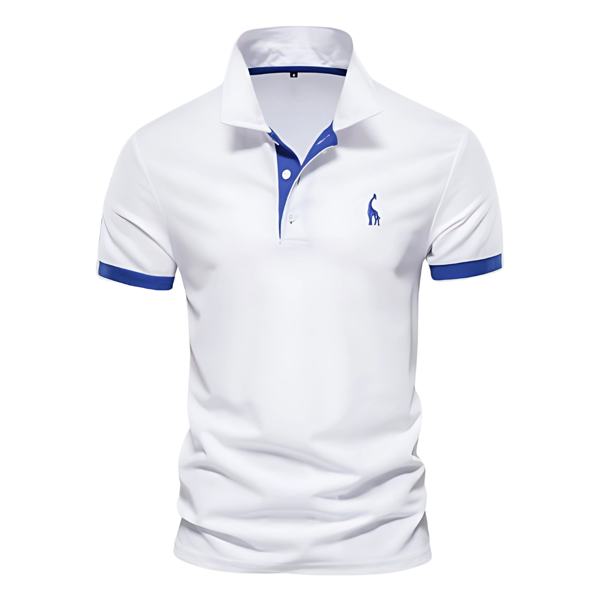 Men's Polo Shirt Short Sleeve Embroidered Contrast