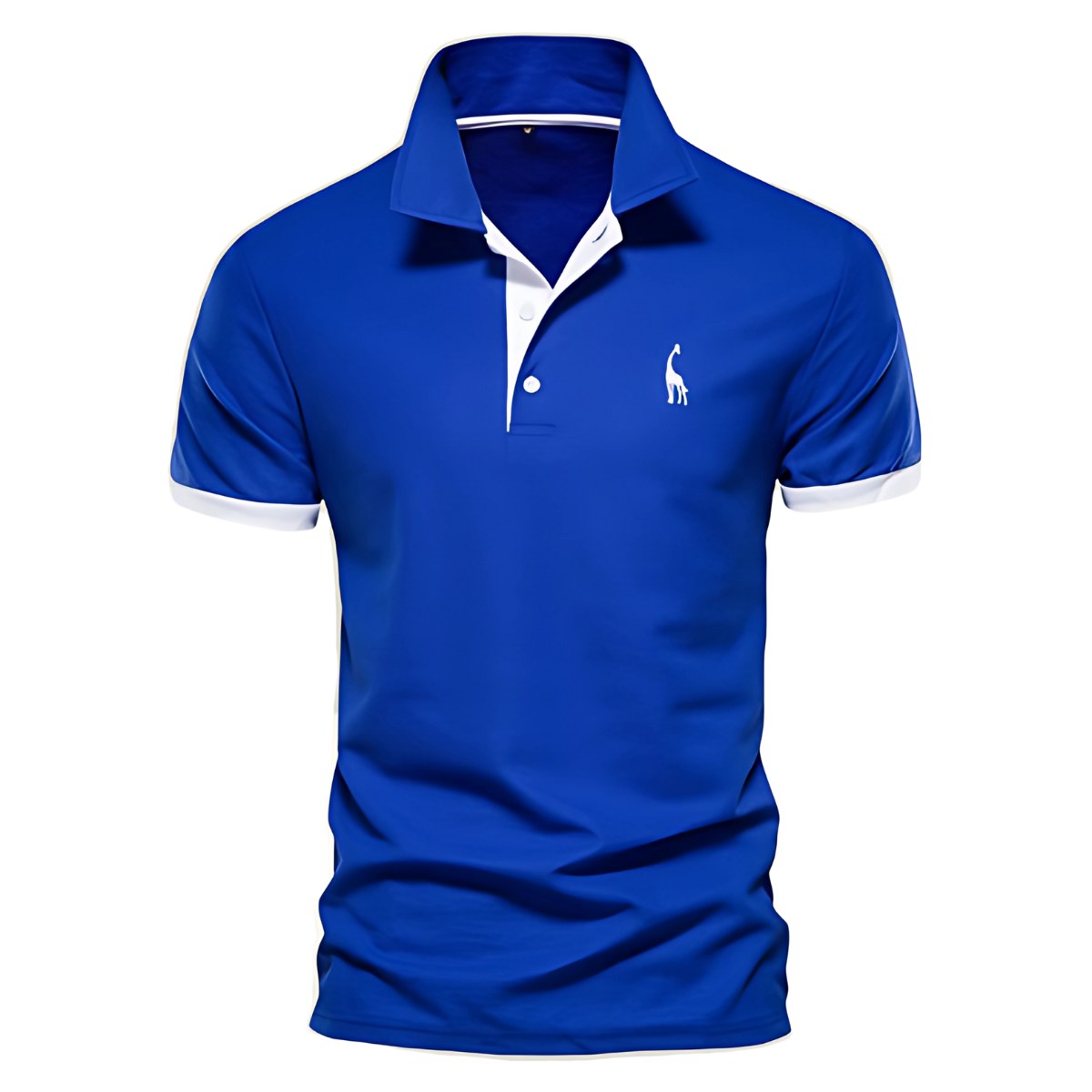 Men's Polo Shirt Short Sleeve Embroidered Contrast