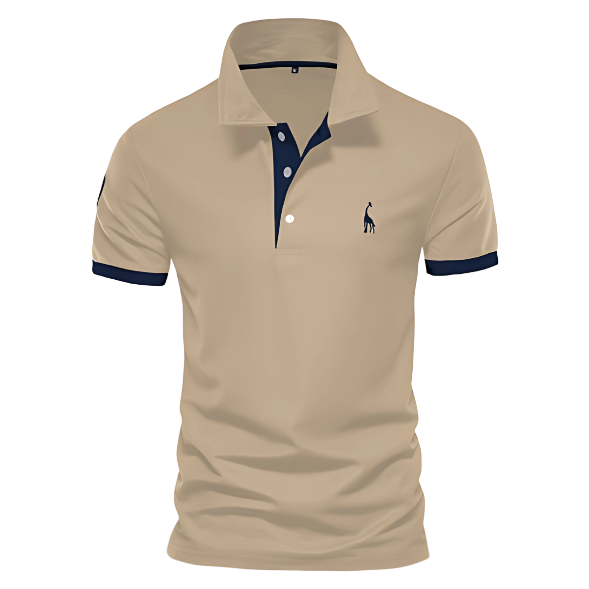 Men's Polo Shirt Short Sleeve Embroidered Contrast