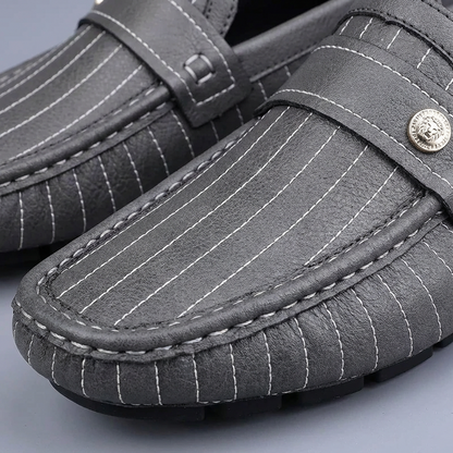 Classic Leather Slip On Loafers For Men