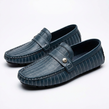 Classic Leather Slip On Loafers For Men