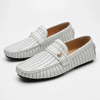 Classic Leather Slip On Loafers For Men