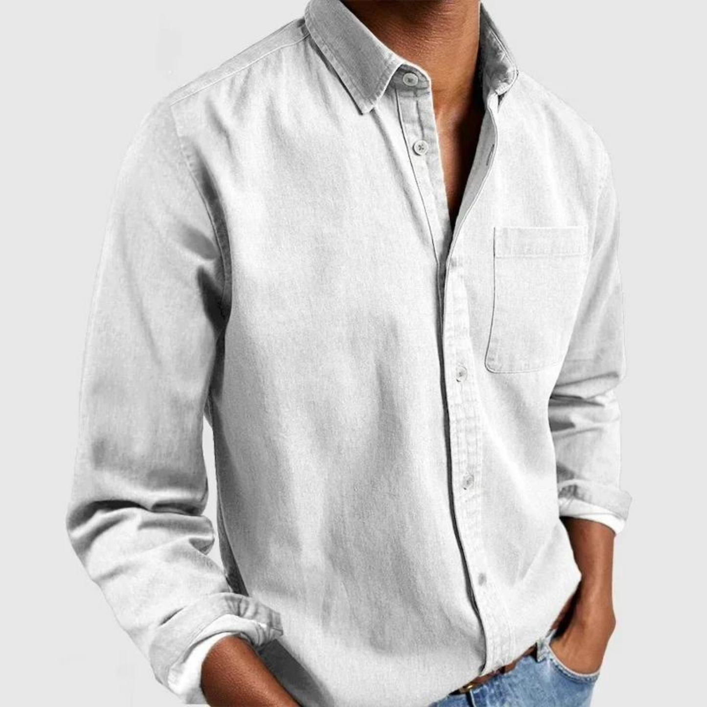 Warm Men's Long Sleeve Winter Flannel Shirt