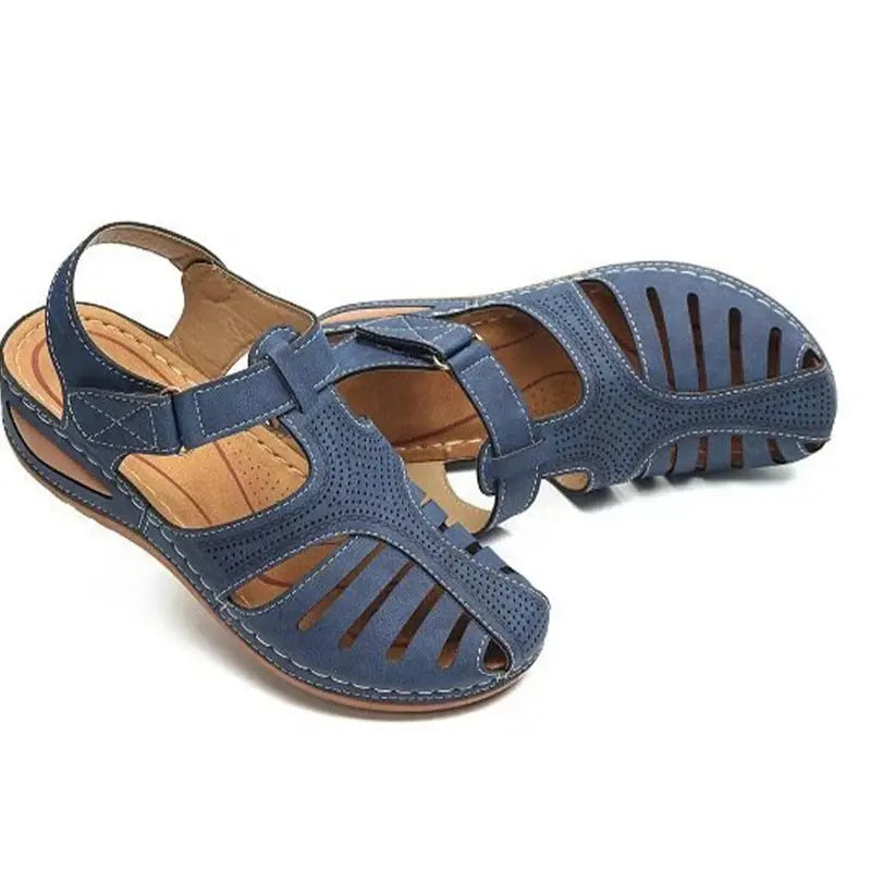Casual Black Wedge Sandals for Women – Comfortable & Stylish Design