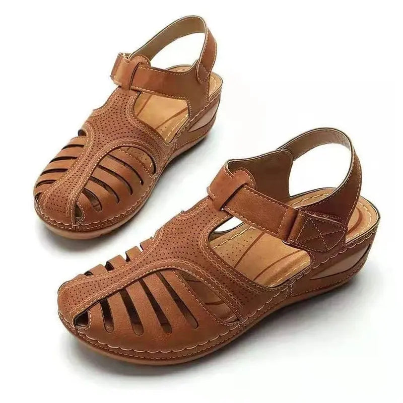 Casual Black Wedge Sandals for Women – Comfortable & Stylish Design