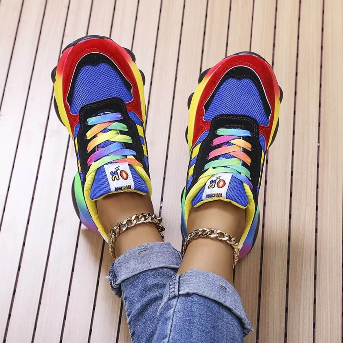 Colorful Supportive Running Shoes