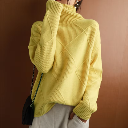 Women's Textured Knit Turtleneck Sweater
