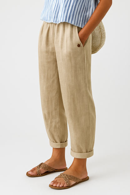 Women's High Waist Ankle Trousers - VibreMode