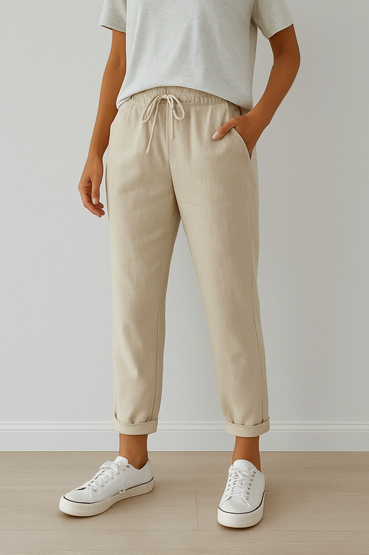 Linen Blend Weekender Pants Breathable - VibreMode