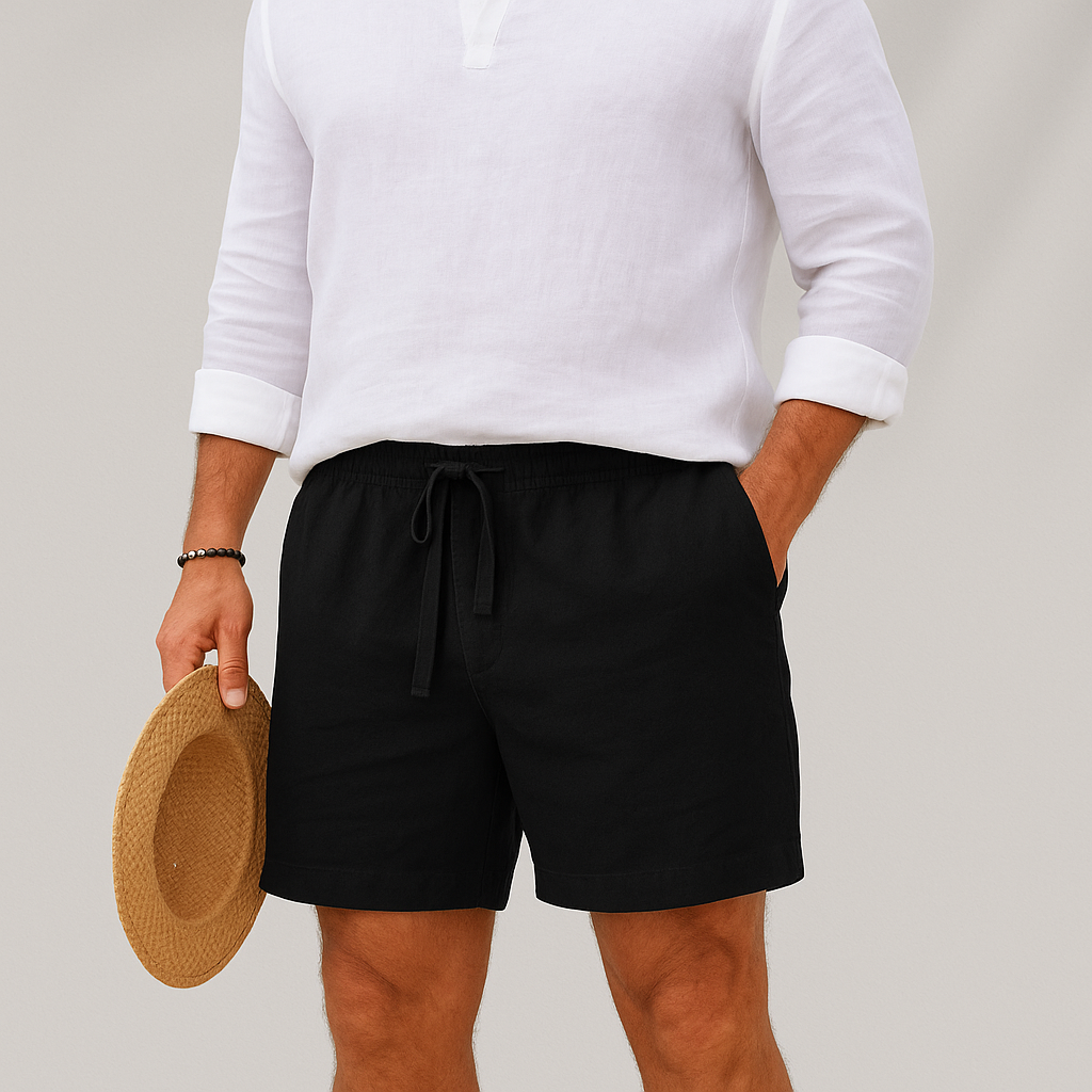 Men's Linen Summer Shorts Lightweight Relaxed Fit