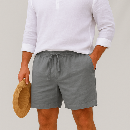 Men's Linen Summer Shorts Lightweight Relaxed Fit