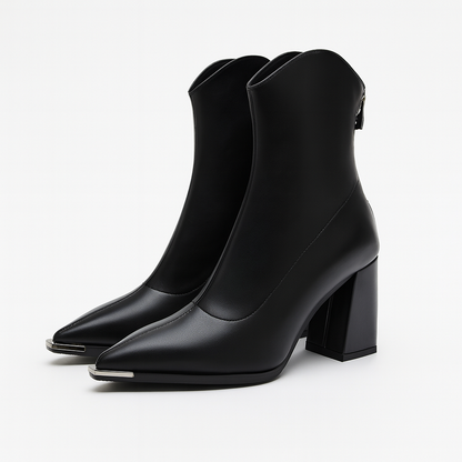Ladies Comfortable Low Heel Ankle Boots