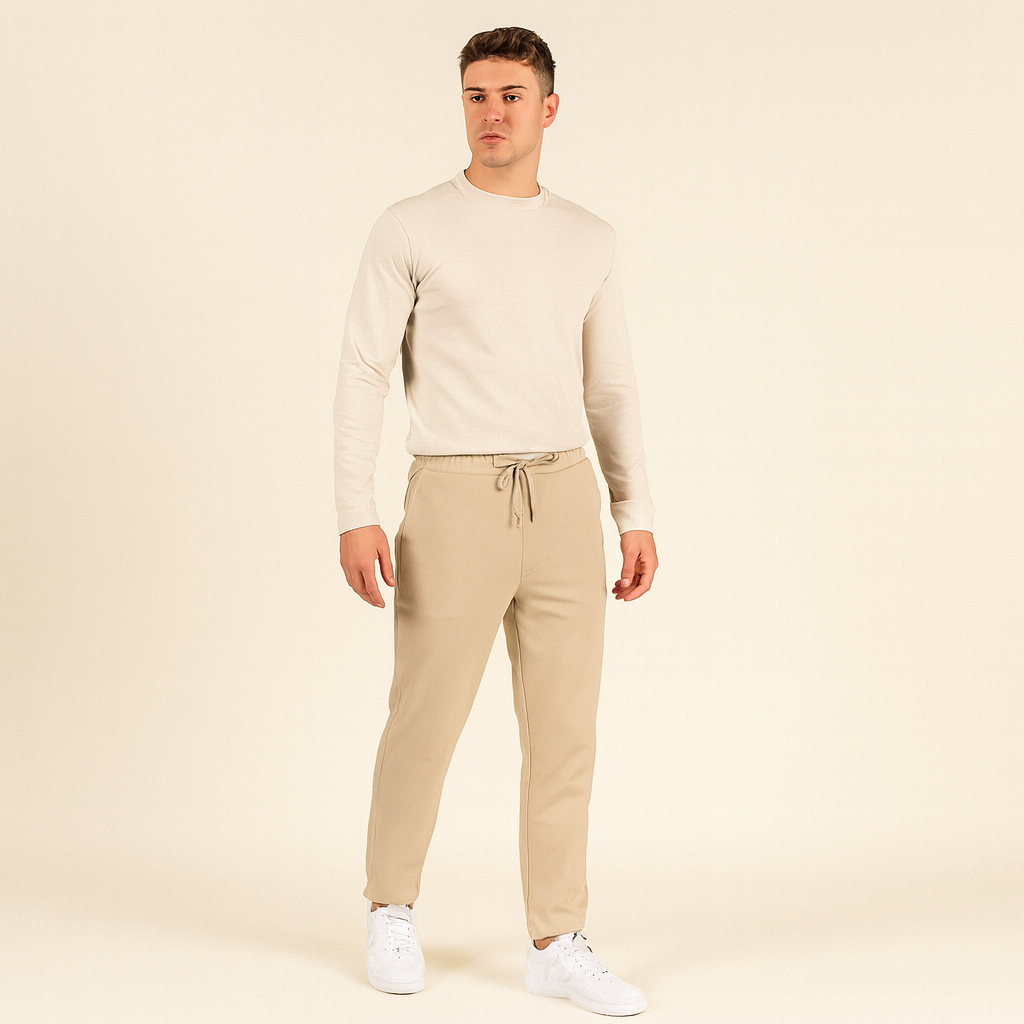 Men's Classic Chino Pants Brown Cotton