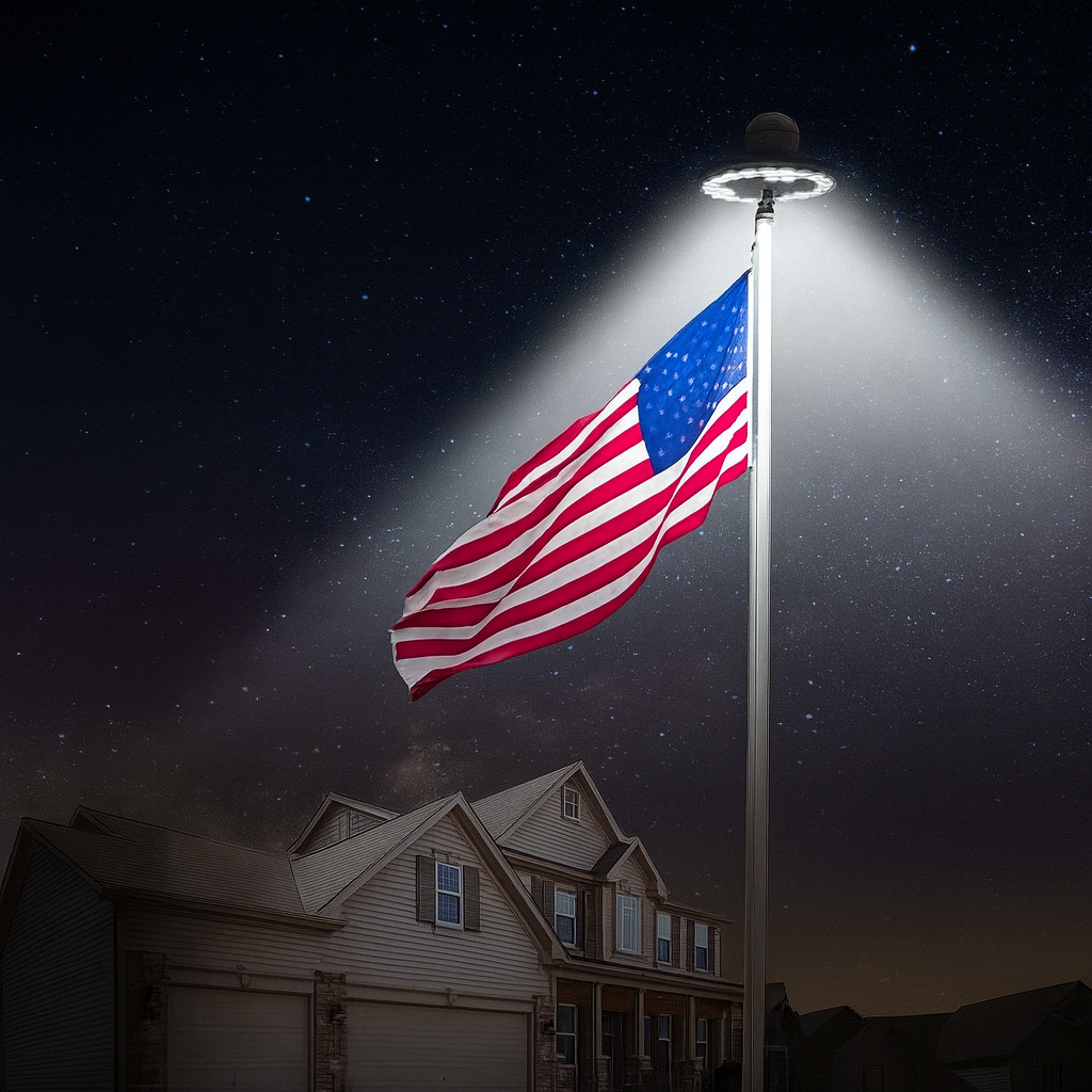 Solar Powered Flagpole Light 26 LEDs - VibreMode