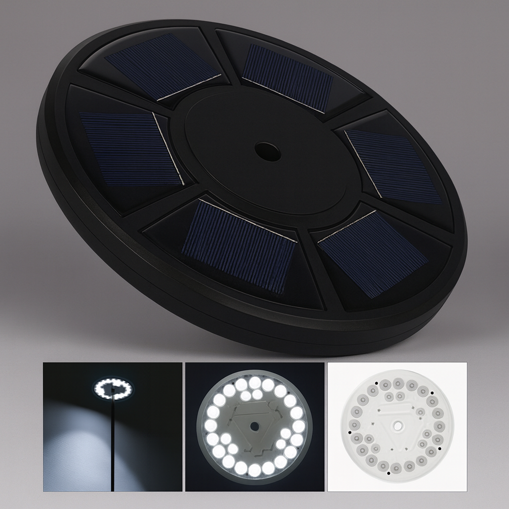 Solar Powered Flagpole Light 26 LEDs