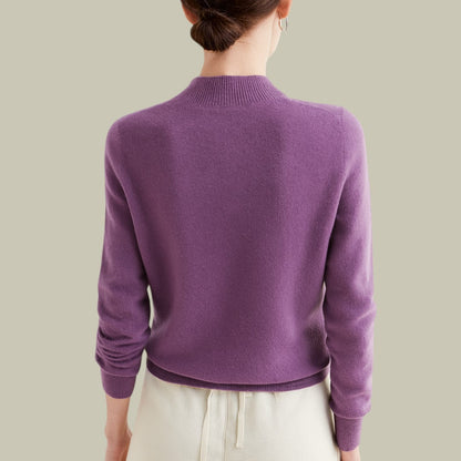 Soft Pink Simple Crew Neck Sweater