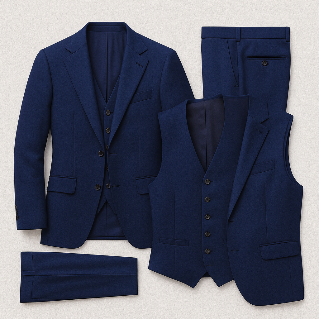 Men's 3 Piece Suit Blazer Waistcoat Trousers - VibreMode