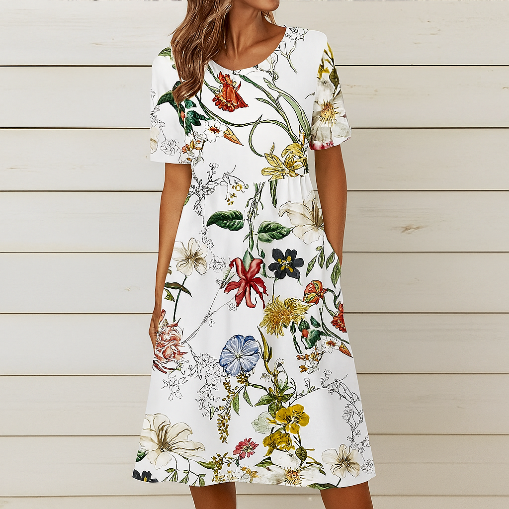Women's Floral Print Shift Dress