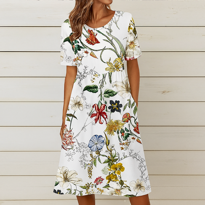 Women's Floral Print Shift Dress