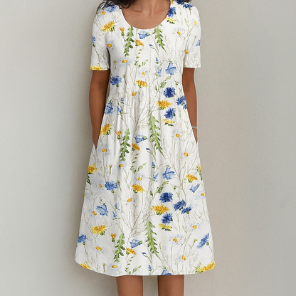Women's Floral Ruffle Summer Dress