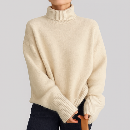 Women's Thick Wool Winter Sweater High Collar