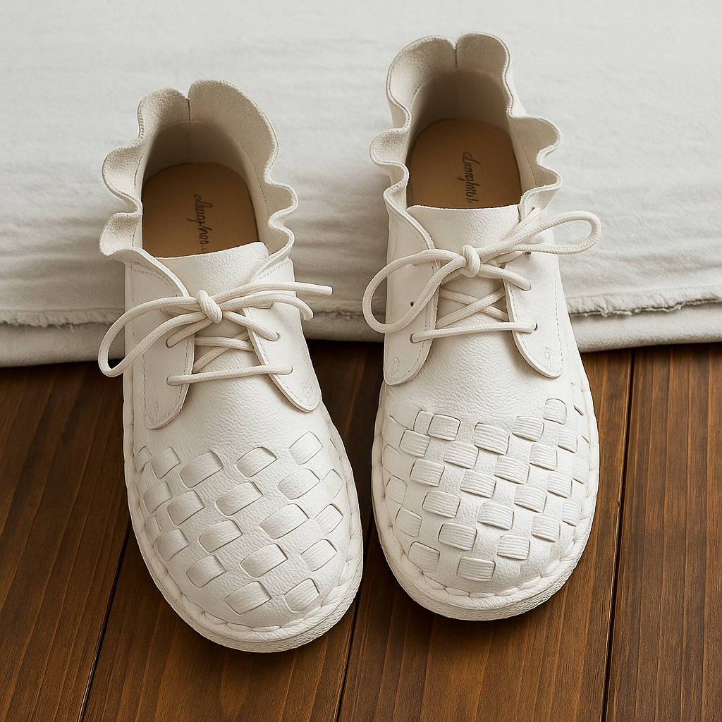 Mori Girl Handmade Cowhide Flat Shoes