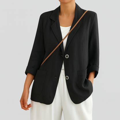 Relaxed Fit Blazer Natural Fibers